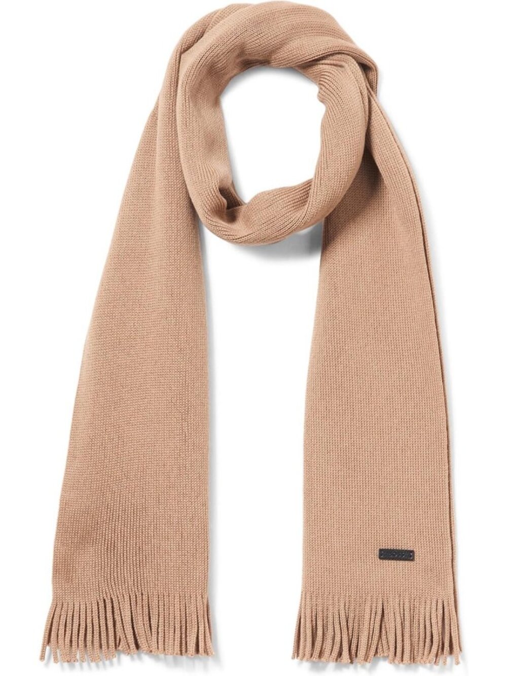 Men's Wool Textured Scarf with Small Logo | Stylish & Warm Winter Accessory